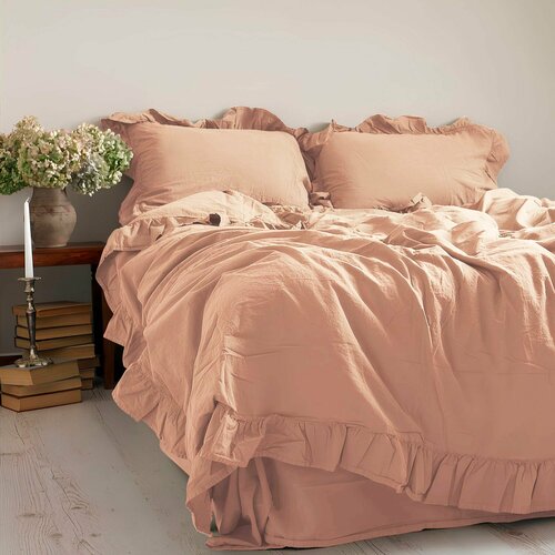 Комплект постельного белья евро LIMASSO HOME CONCEPT Вареный хлопок Евро наволочки 50x70 однотонное