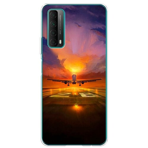 фото Силиконовый чехол "самолет на посадке" на huawei p smart 2021 / хуавей п смарт 2021 case place