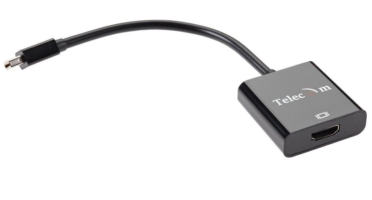 Кабель-переходник Mini DisplayPort (M) -> HDMI (F), 4K@60Hz, Telecom (TA6056) - фото №6