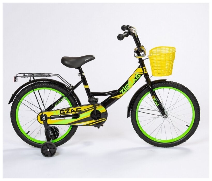 Велосипед 20" ZIGZAG CLASSIC черный/желтый/зеленый