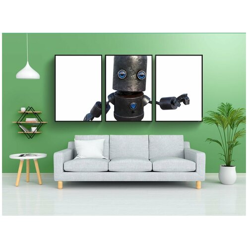 фото Набор модулных постеров для интерьера "робот, антенна, технология" 60x90 см. в тубусе, без рамки lotsprints