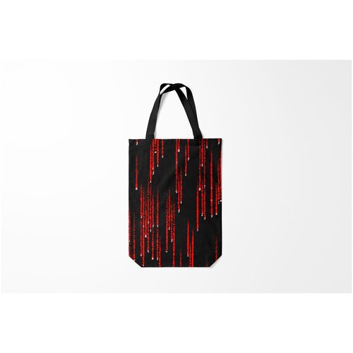 фото Сумка-шоппер / 31х42 см / программисты / принты для программистов матричный код burnettie