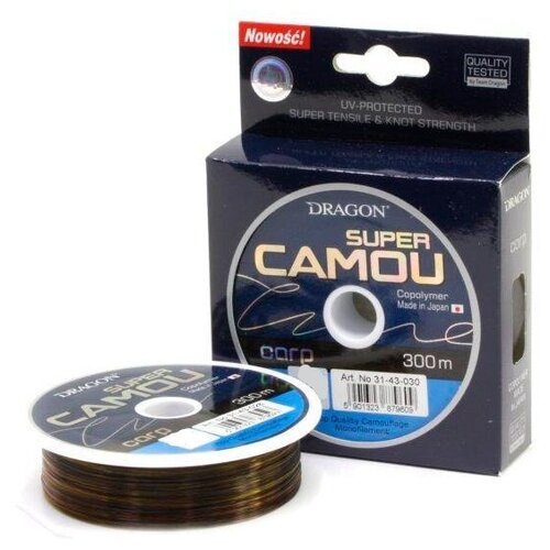 Dragon, Монолеска Super Camou Carp, 300м, 0.25мм, 6.75кг, камуфл.