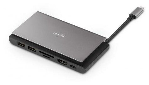 Концентратор USB Type-C Moshi Symbus Mini HDMI 1 Ethernet SD microSD USB 31 серый 99MO084275