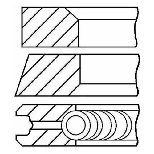 Кольца Поршн К-Т На 1 Цил Mb Vito Viano W211 W203_мо Goetze арт. 08-136400-00