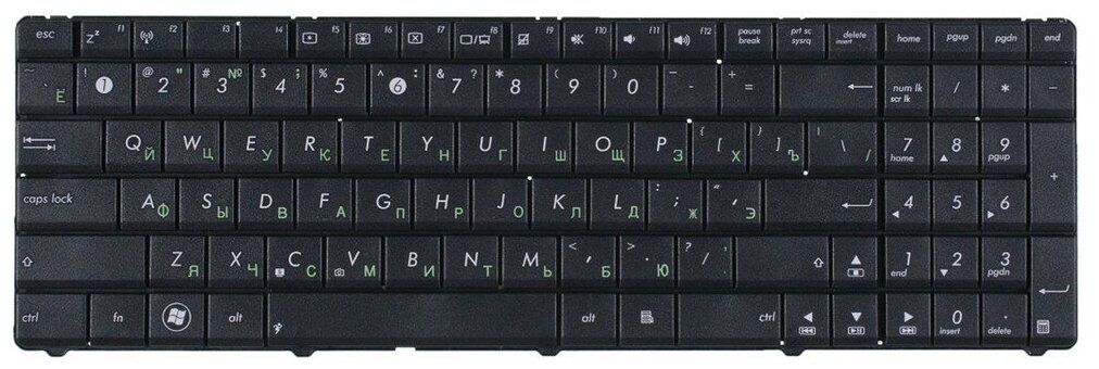 Клавиатура для ноутбука Asus 04GN0K1KRU00-1 черная без рамки