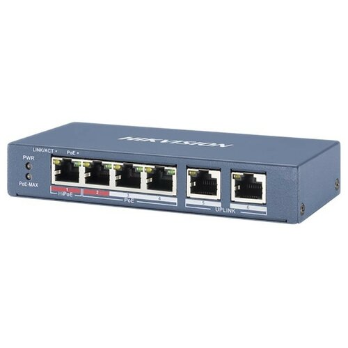 DS-3E0106HP-E PoE коммутатор Hikvision