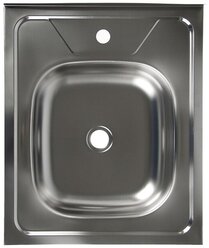 Владикс Мойка кухонная "Владикс", накладная, без сифона, 50х60 см, нержавеющая сталь 0.4 мм