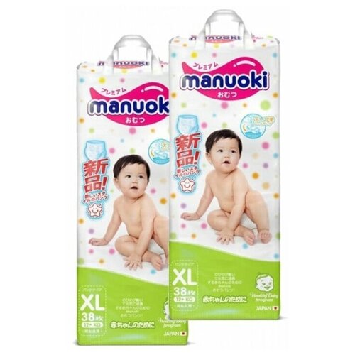 Manuoki трусики XL (12+ кг), 38 шт, 2 уп