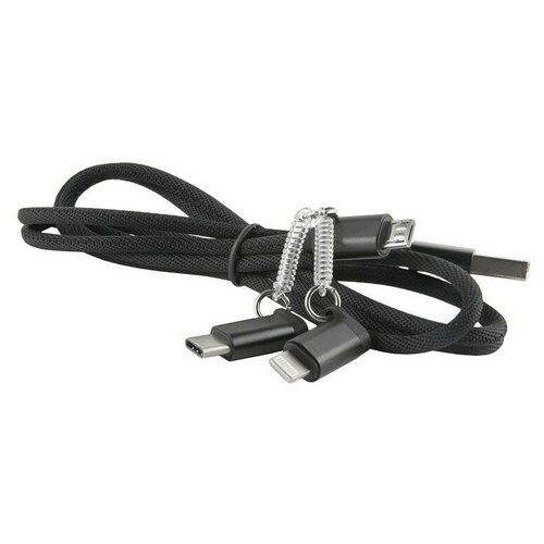 Кабель USB 2.0 - Lightning+Micro+Type-C, 1 м, Red Line LX09, УТ000014182