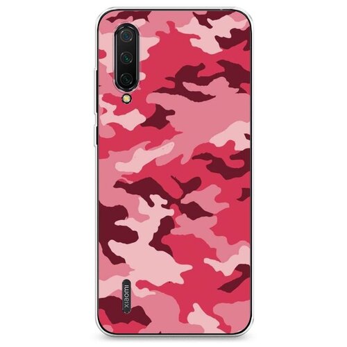 фото Силиконовый чехол "багровый камуфляж" на xiaomi mi 9 lite / сяоми ми 9 лайт case place