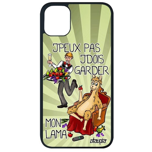 фото Противоударный чехол на мобильный // apple iphone 11 pro max // "не могу - у меня лама!" крутой надпись, utaupia, светло- зеленый