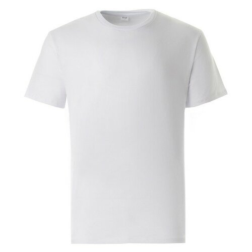 футболка мужская однотонная minaku цвет белый р р 50 7980919 Футболка Minaku, размер 46, белый