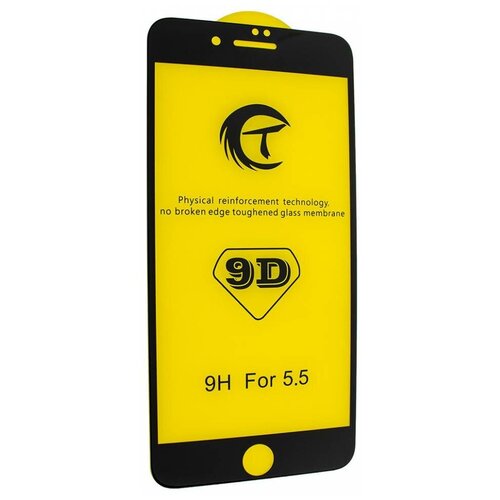 Защитное стекло для iPhone 6 Plus/6s Plus 9D чёрное