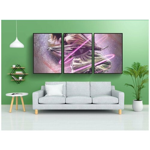 фото Набор модулных постеров для интерьера "девочка, танцевать, стиль" 60x90 см. в тубусе, без рамки lotsprints