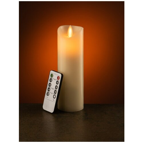 Свеча светодиодная на батарейках с пультом (17.5 см)