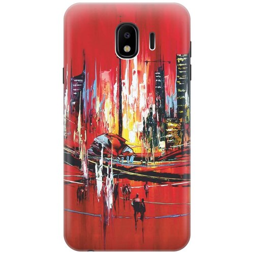 фото Gosso ультратонкий силиконовый чехол-накладка для samsung galaxy j4 (2018) с принтом "акварельный город"