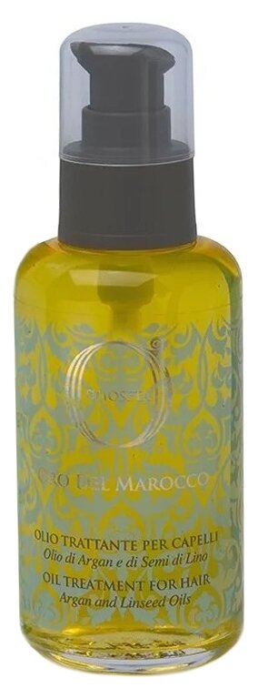 Barex Масло-уход OLIOSETA ODM Золото Марокко Oil treatment с маслом арганы и маслом семян льна, 110 г, 100 мл, бутылка