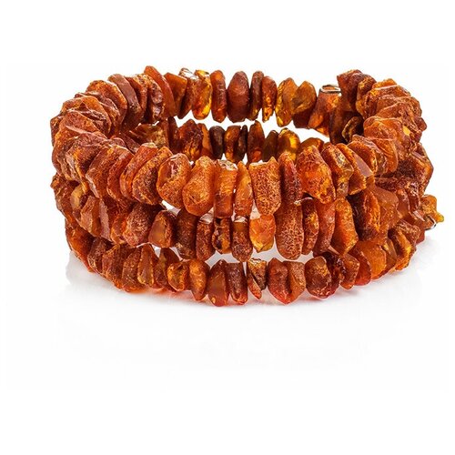 фото Amberholl браслет из тёмно-коньячного нешлифованного янтаря с лечебным эффектом