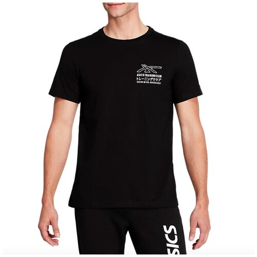 фото Футболка волейбольная мужская asics 2031b910 001 smsb graphic tee ii черный полиэстер цвет черный размер l