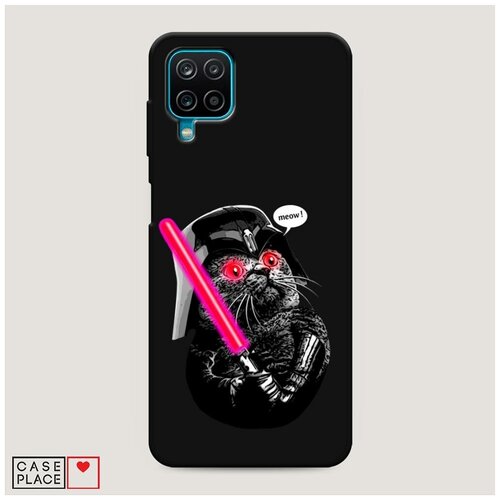 фото Чехол силиконовый матовый samsung galaxy a12 кот дарт вейдер case place
