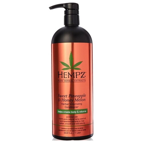 Hempz Кондиционер растительный Sweet Pineapple & Honey Melon Herbal Volumizing Conditioner для придания объёма, 1000 мл