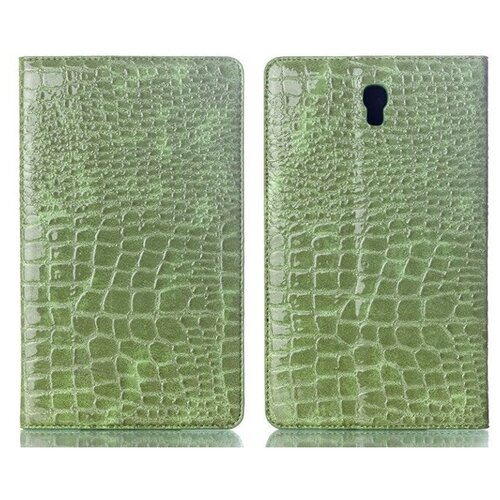 фото Чехол-футляр mypads для планшета samsung galaxy tab s 8.4 sm-t700/t705 из лаковой рельефной кожи под крокодила цвет травянистый зеленый