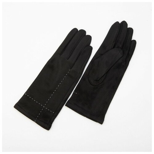 фото Перчатки женские, безразмерные, без утеплителя, цвет чёрный нет бренда
