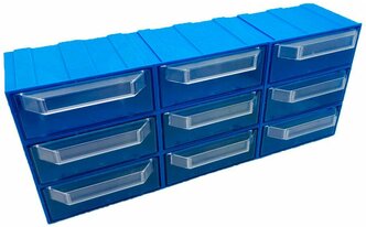 Система хранения Rezer/сборный органайзер/ящик для хранения 9 ячеек, синий