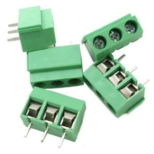 Клемма винтовая KF301-3P-G kf301 2p 3p 4p 5mm screw wire terminal block kf301 2p kf301 3 4p pitch 5 0mm straight pin spliceable plug in pcb cable connector