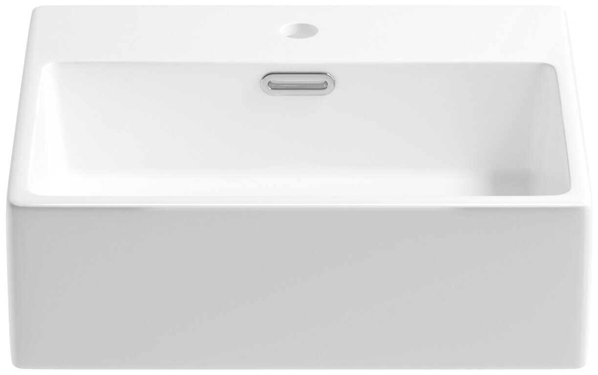 Подвесная/накладная раковина для ванной комнаты Wellsee Graceful Pro 150901000, ширина умывальника 43 см, цвет глянцевый белый