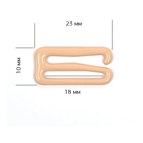 Крючок для бюстгальтера металл TBY-8263 d18мм, цв.03 бежевый, уп.100шт
