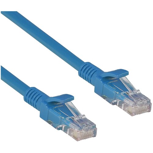 Сетевой кабель ExeGate UTP Cat.5e 0.5m Blue UTP-RJ45-RJ45-5e-0,5M-BL EX172877RUS