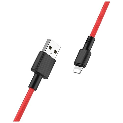 Кабель USB HOCO X29 Superior, USB - Lightning, 2.0А, 1м, красный кабель usb hoco x29 superior usb lightning 2 0а 1м красный