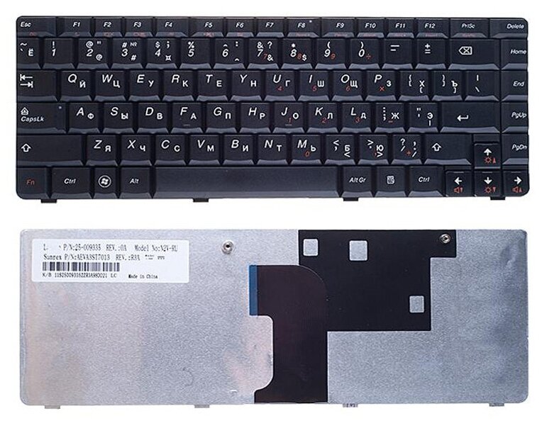 Клавиатура для ноутбука Lenovo 25-009338 черная