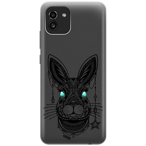 Силиконовый чехол на Samsung Galaxy A03, Самсунг А03 с 3D принтом Grand Rabbit прозрачный силиконовый чехол на samsung galaxy a03 самсунг а03 с 3d принтом grand rabbit прозрачный