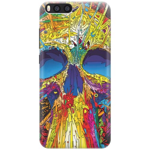 фото Re:pa накладка transparent для xiaomi mi note 3 с принтом "череп красок"