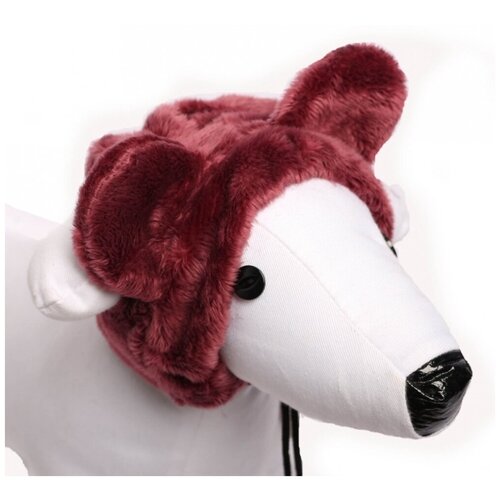 фото Шапка мех ушки бордовые р- р l/lm-7013/lion 1 шт koiko