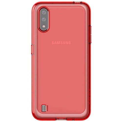 Накладка силикон Araree A Cover для Samsung Galaxy A01 A015 2020 красная