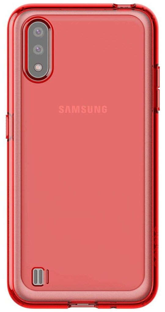 Накладка силикон Araree A Cover для Samsung Galaxy A01 A015 2020 красная