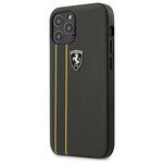 Чехол CG Mobile Ferrari Off-Track Genuine leather Stitched stipe Hard для iPhone 12/12 Pro, цвет Серый (FEODIHCP12MDG) - изображение