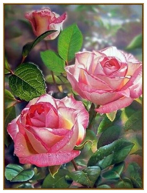 фото Алмазная мозаика Королева сада 30x40 см.