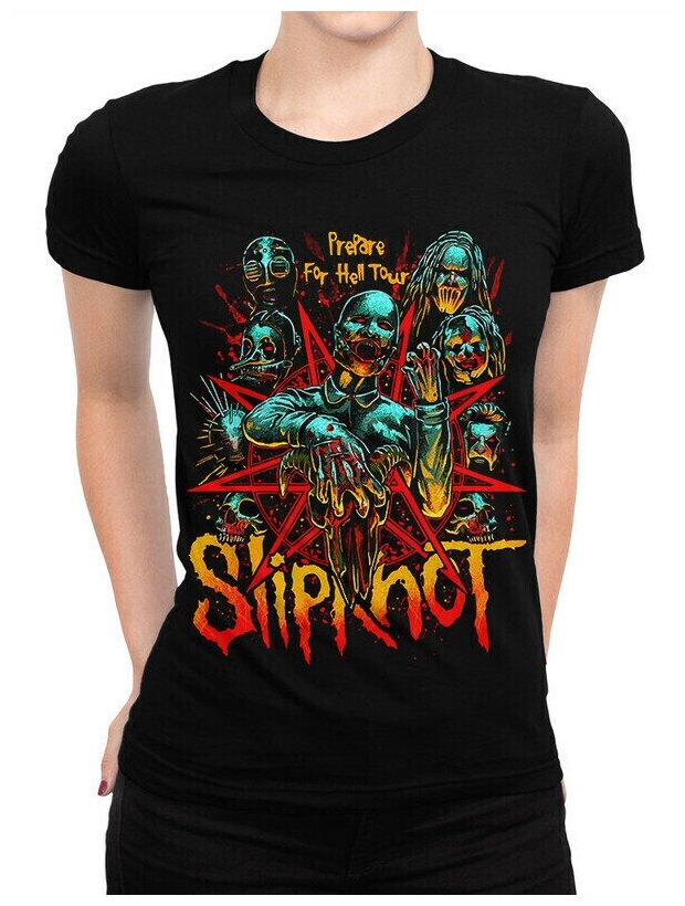 Футболка DreamShirts Slipknot Женская черная 