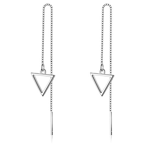 Серьги , бижутерный сплав, серебрение, серебряный