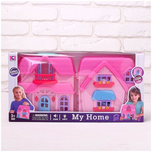фото Пластиковый домик для кукол "семья" с фигурками и аксессуарами, световые и звуковые эффекты./в упаковке шт: 1 magic store