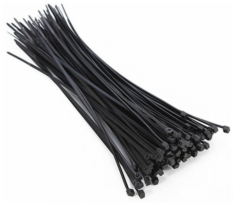 Стяжки кабельные нейлоновые VertexTools 5X200 черные 100 