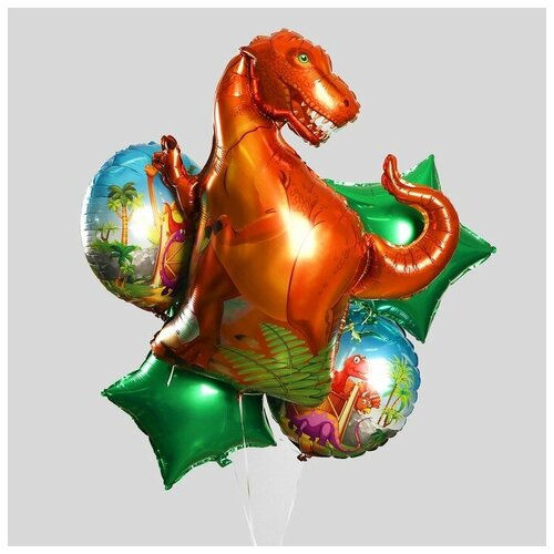 фото Букет из шаров «динозавр», набор 5 шт. страна карнавалия