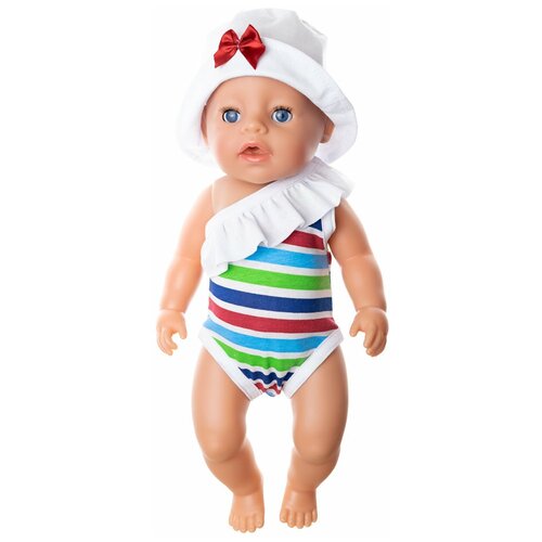 Купальник и панамка для куклы Baby Born ростом 43 см джинсы панама и кофта для куклы baby born ростом 43 см 896