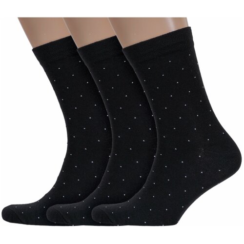 фото Мужские носки vasilina, 3 пары, размер 27-29, черный