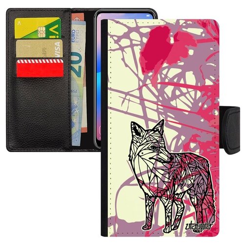 фото Стильный чехол книжка на смартфон // xiaomi mi 8 // "лиса" тайга лисица, utaupia, розовый